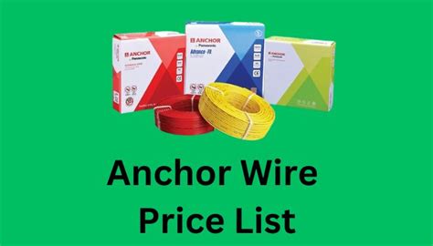 anchor distribution box price list|anchor price list.